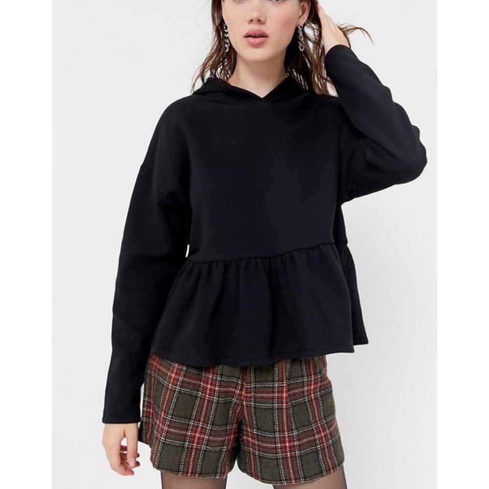 UO Peplum Pullover Hoodie Sweatshirt